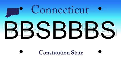 BBSBBBS Connecticut License Plate