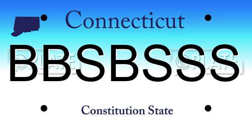 BBSBSSS Connecticut License Plate