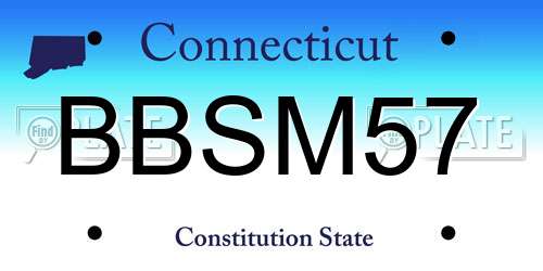 BBSM57 Connecticut License Plate