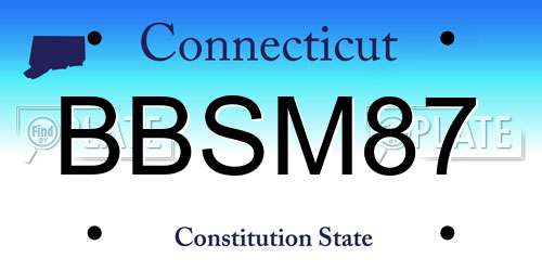 BBSM87 Connecticut License Plate