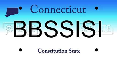 BBSSISI Connecticut License Plate
