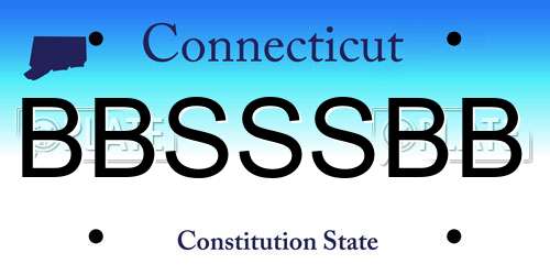 BBSSSBB Connecticut License Plate