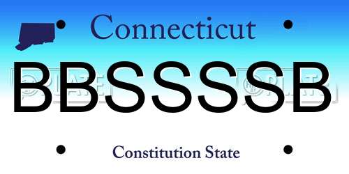 BBSSSSB Connecticut License Plate