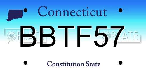 BBTF57 Connecticut License Plate