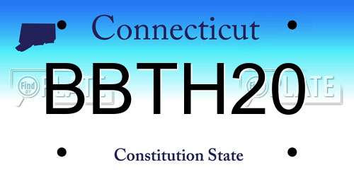 BBTH20 Connecticut License Plate