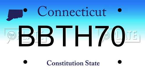 BBTH70 Connecticut License Plate