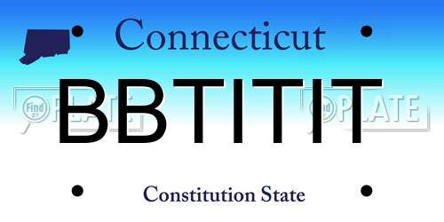 BBTITIT Connecticut License Plate