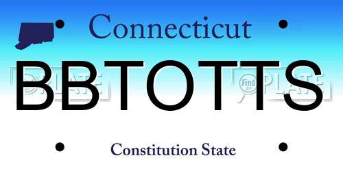 BBTOTTS Connecticut License Plate