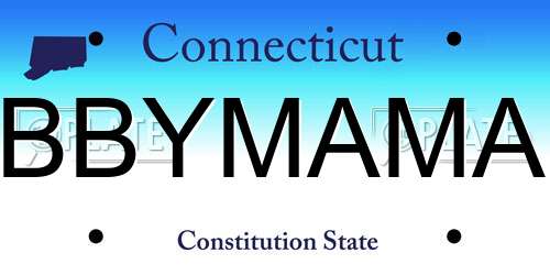 BBYMAMA Connecticut License Plate