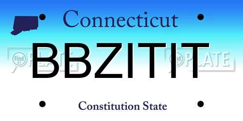 BBZITIT Connecticut License Plate