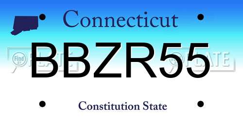 BBZR55 Connecticut License Plate