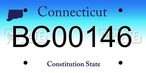 BC00146 Connecticut License Plate