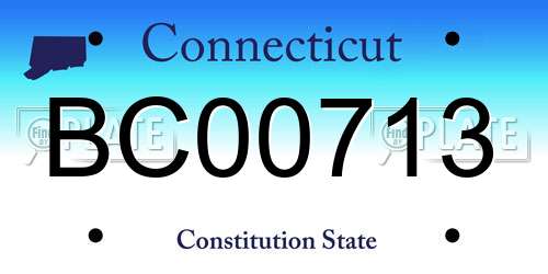 BC00713 Connecticut License Plate