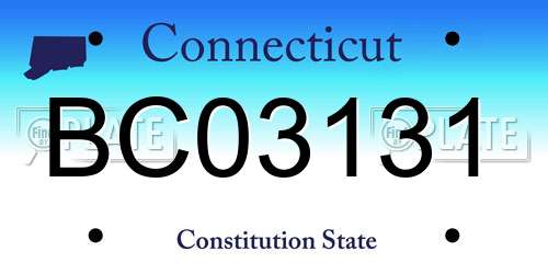 BC03131 Connecticut License Plate