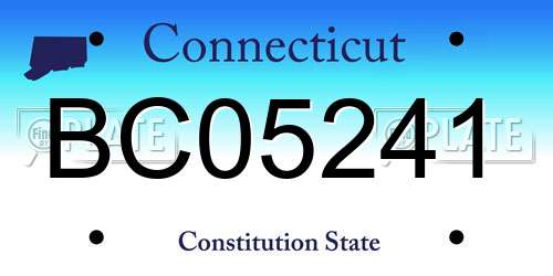 BC05241 Connecticut License Plate