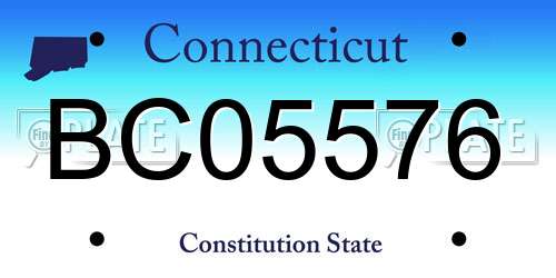 BC05576 Connecticut License Plate