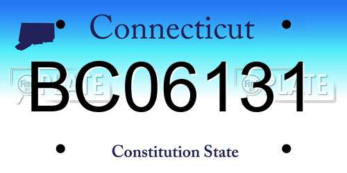 BC06131 Connecticut License Plate