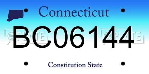 BC06144 Connecticut License Plate