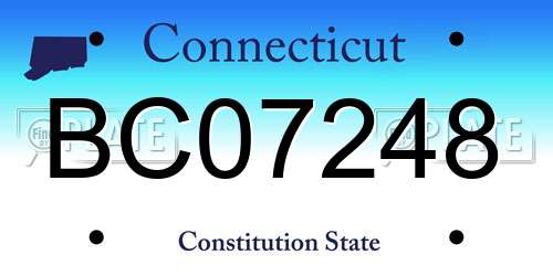 BC07248 Connecticut License Plate