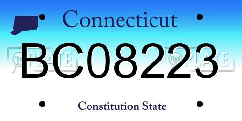 BC08223 Connecticut License Plate
