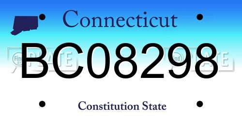 BC08298 Connecticut License Plate