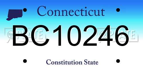 BC10246 Connecticut License Plate