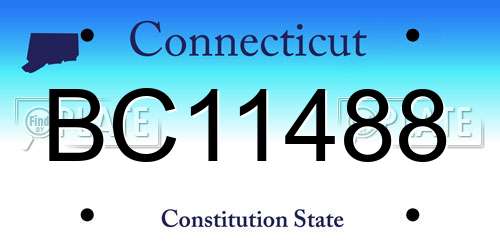 BC11488 Connecticut License Plate