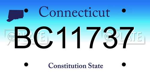 BC11737 Connecticut License Plate