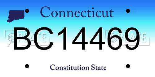 BC14469 Connecticut License Plate