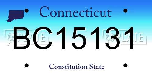 BC15131 Connecticut License Plate