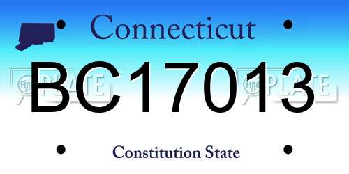 BC17013 Connecticut License Plate