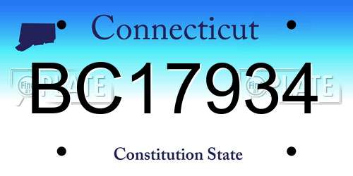 BC17934 Connecticut License Plate