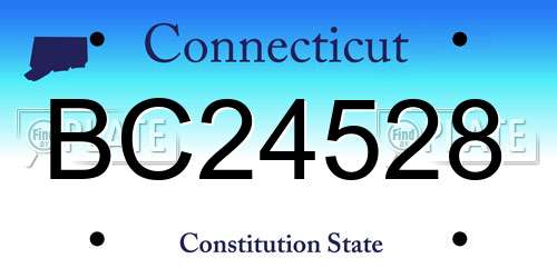 BC24528 Connecticut License Plate