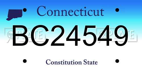 BC24549 Connecticut License Plate