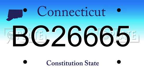 BC26665 Connecticut License Plate