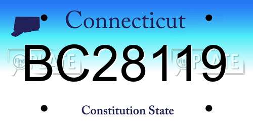 BC28119 Connecticut License Plate