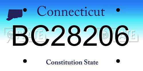 BC28206 Connecticut License Plate