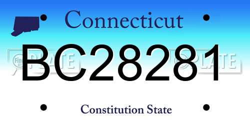 BC28281 Connecticut License Plate