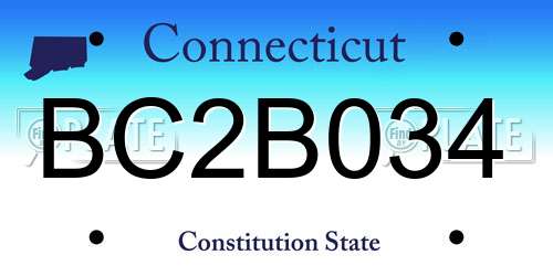 BC2B034 Connecticut License Plate