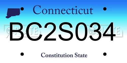 BC2S034 Connecticut License Plate