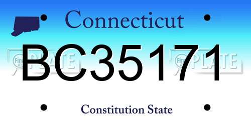 BC35171 Connecticut License Plate