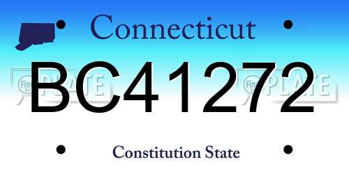 BC41272 Connecticut License Plate