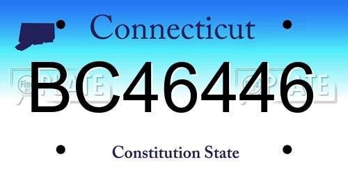 BC46446 Connecticut License Plate
