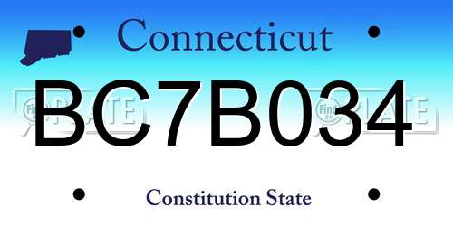 BC7B034 Connecticut License Plate