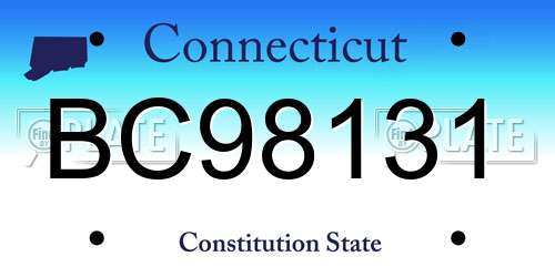 BC98131 Connecticut License Plate