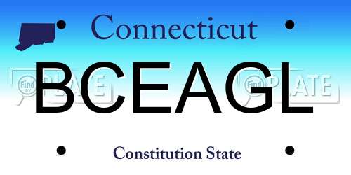BCEAGL Connecticut License Plate