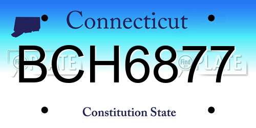BCH6877 Connecticut License Plate