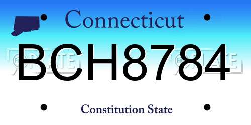 BCH8784 Connecticut License Plate