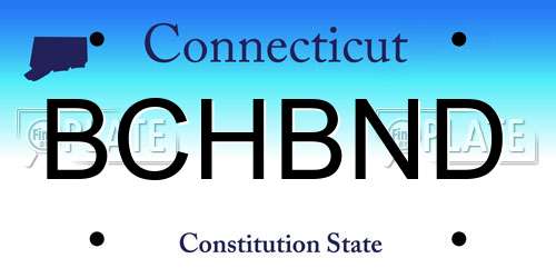 BCHBND Connecticut License Plate