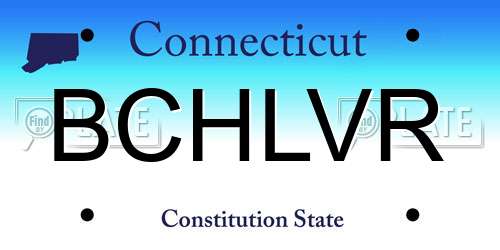 BCHLVR Connecticut License Plate